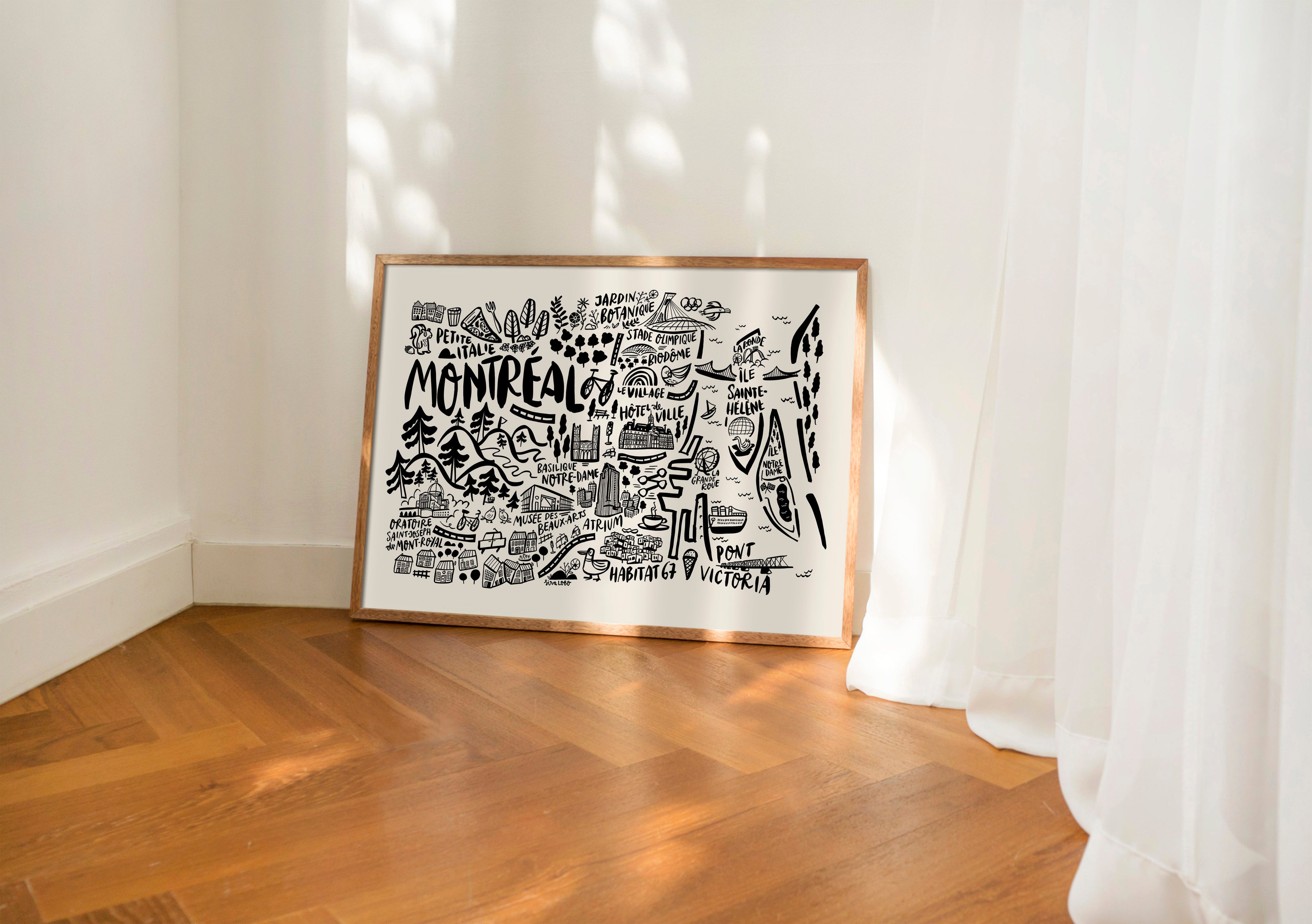 Montreal City Map by Sira Lobo