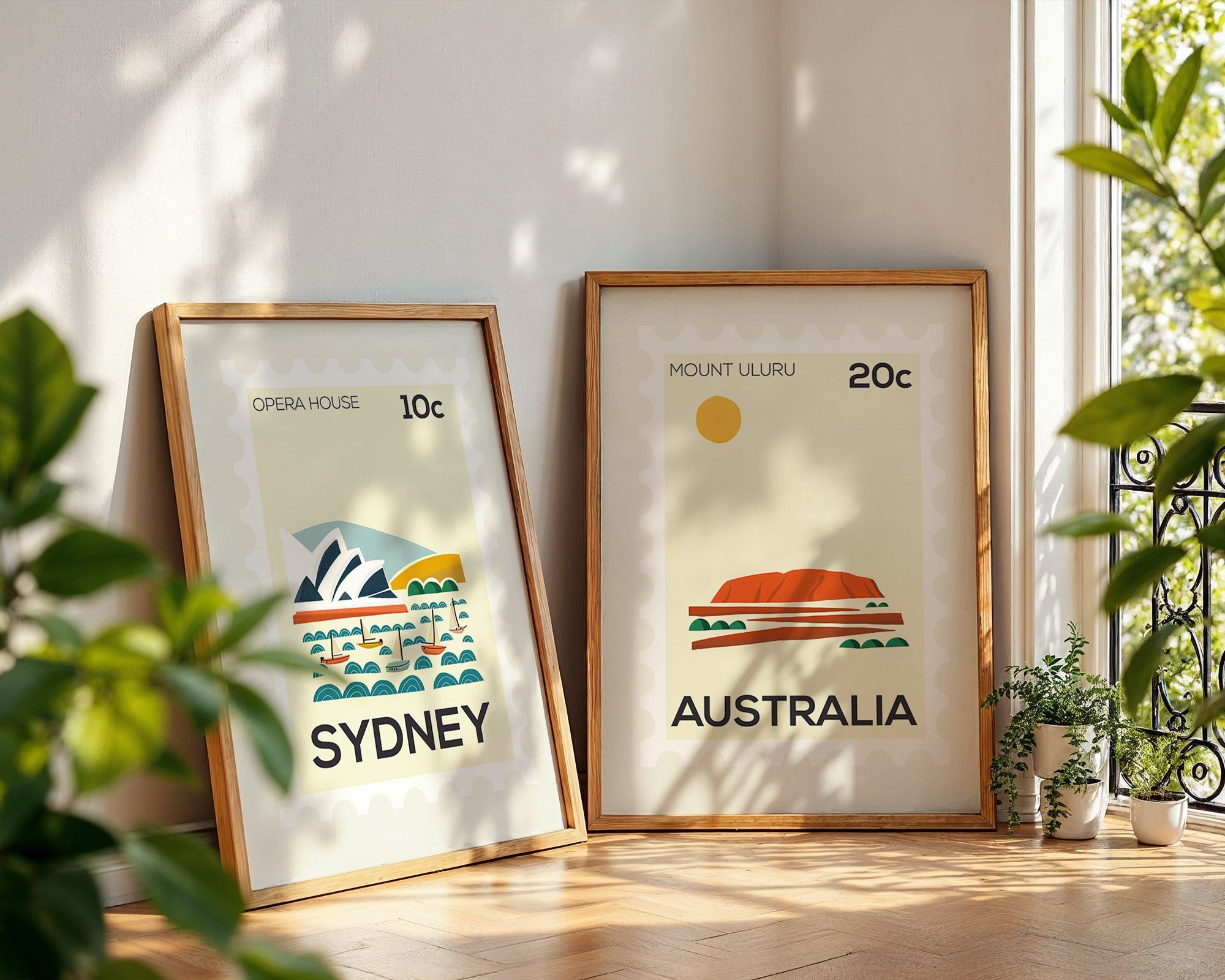Prints of the world wonders for kids room decor