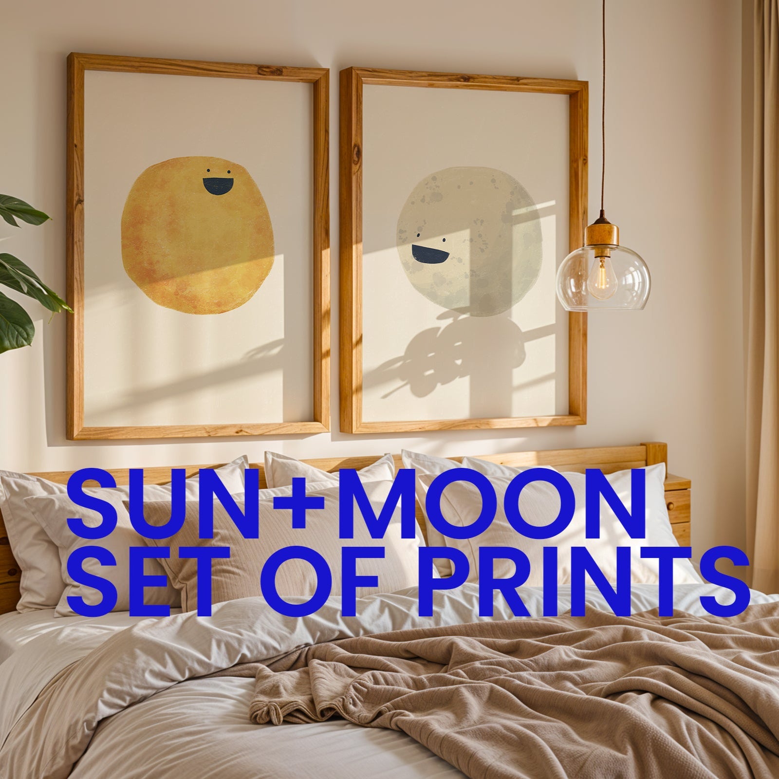 Sun and Moon Set of 2 Prints