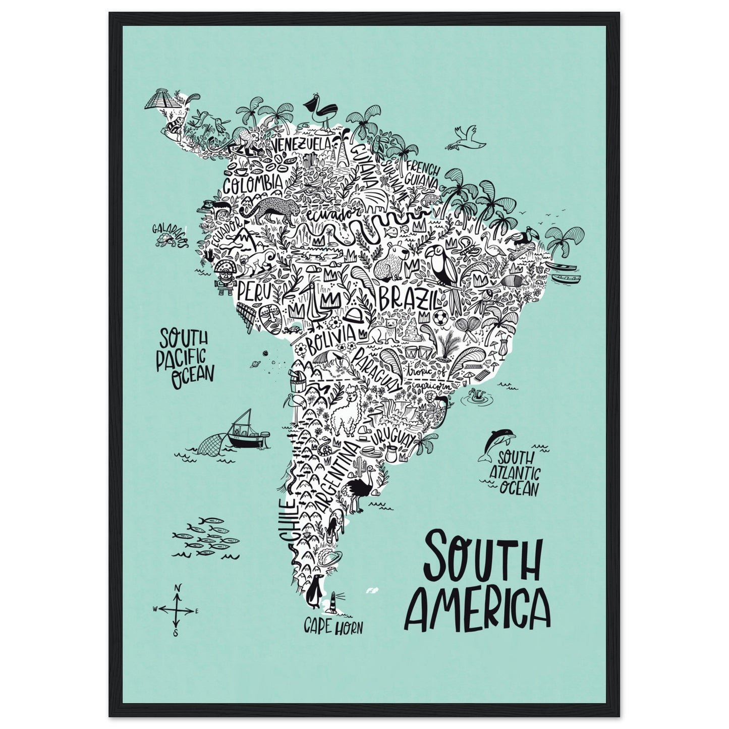 South America Continent Map