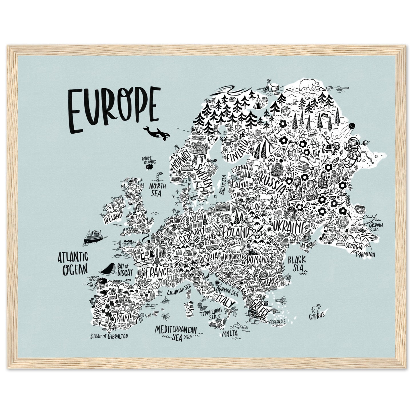 Mapa continental de Europa