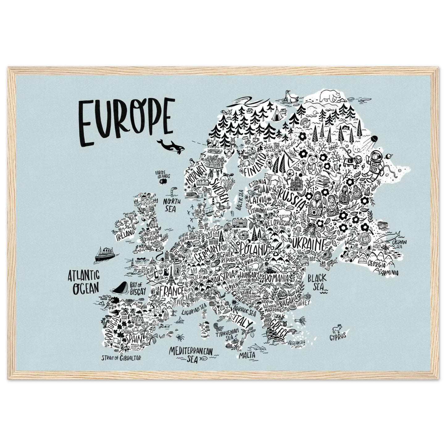 Mapa continental de Europa