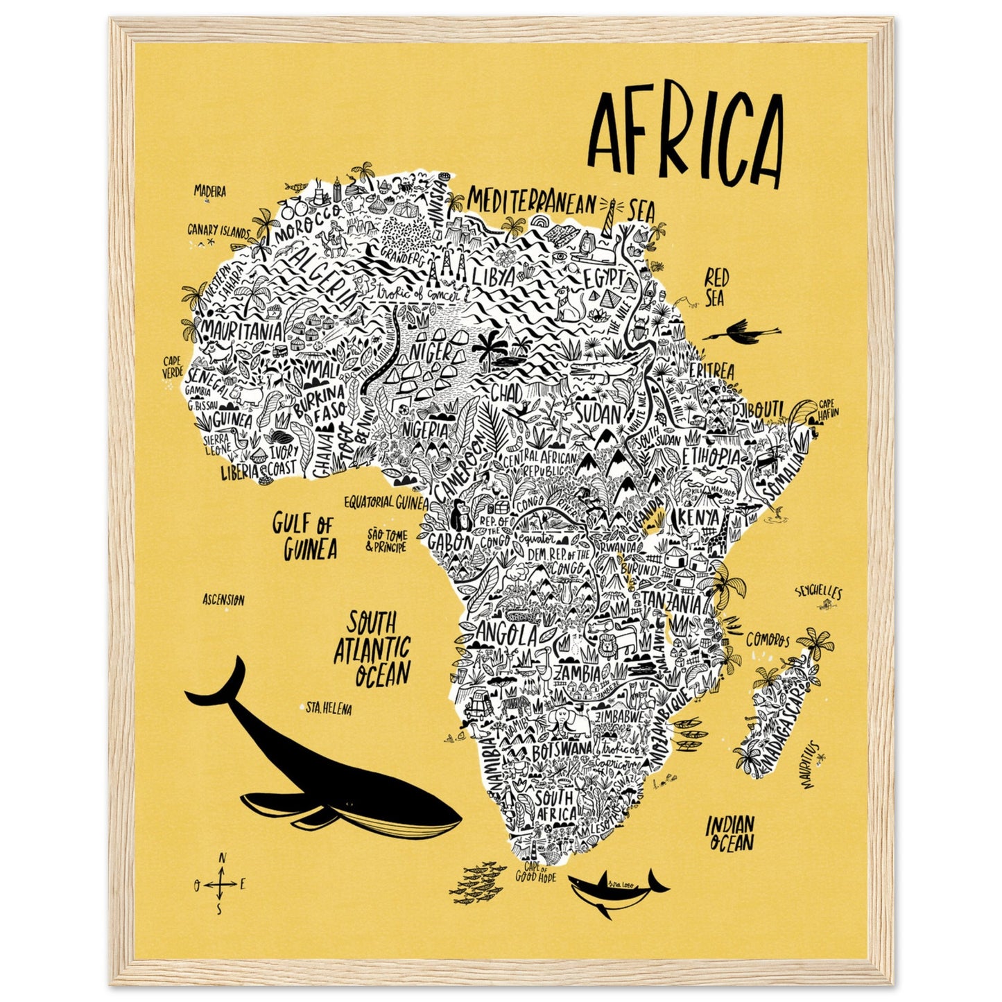 Mapa continental de África