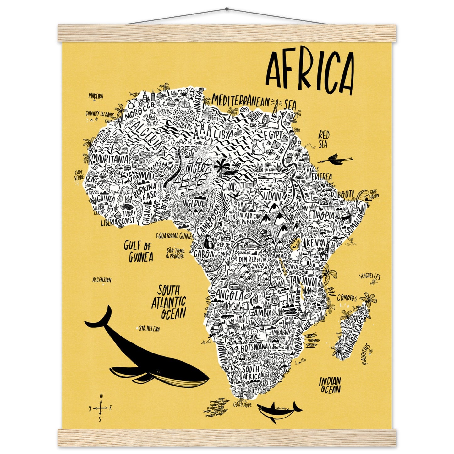 Mapa continental de África