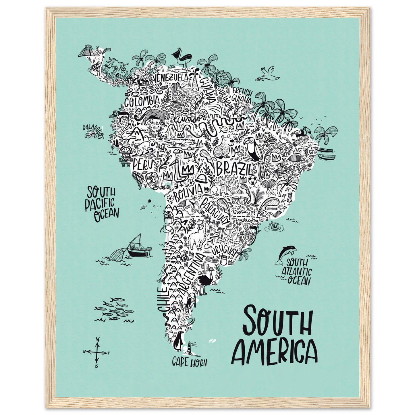 South America Continent Map