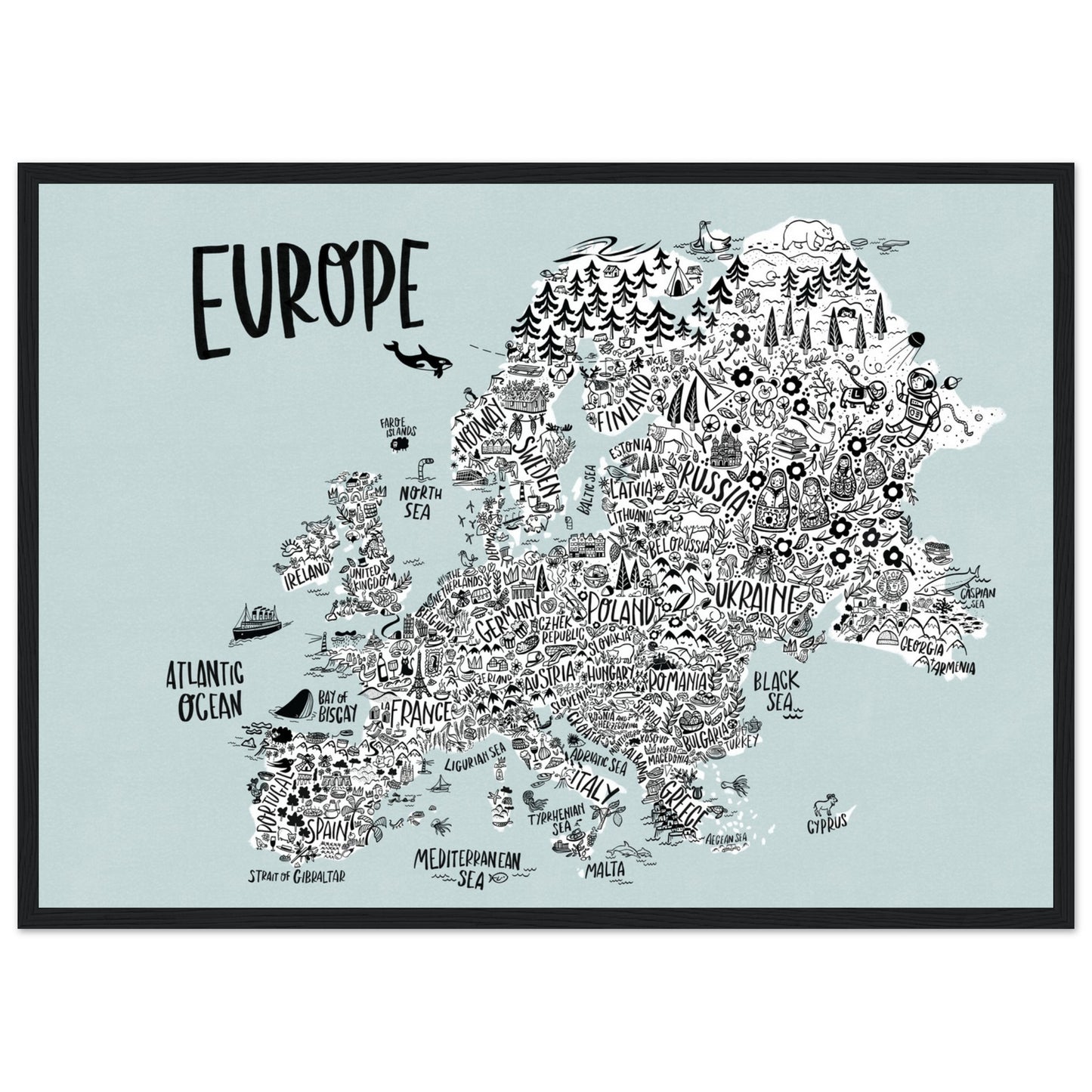 Mapa continental de Europa