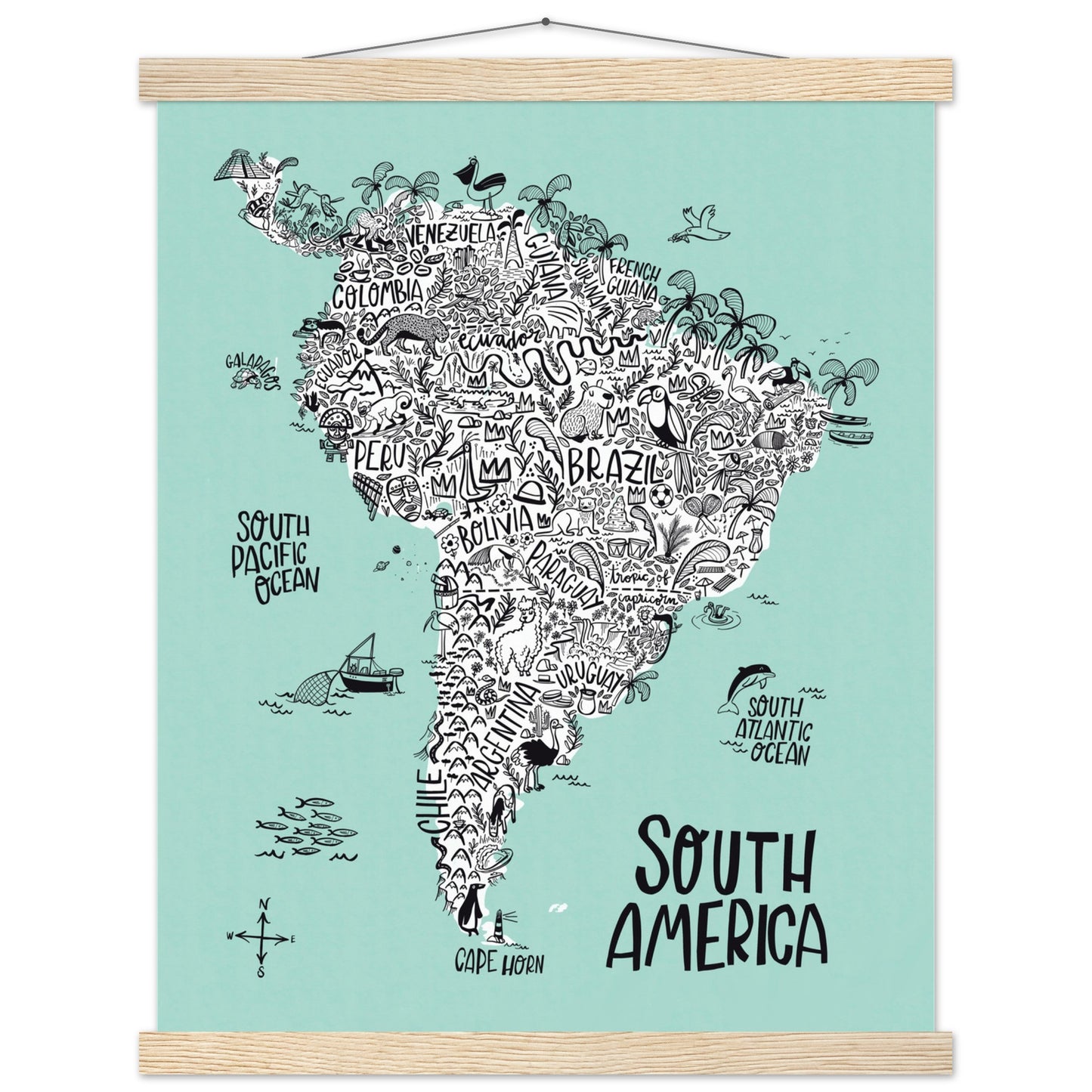 South America Continent Map