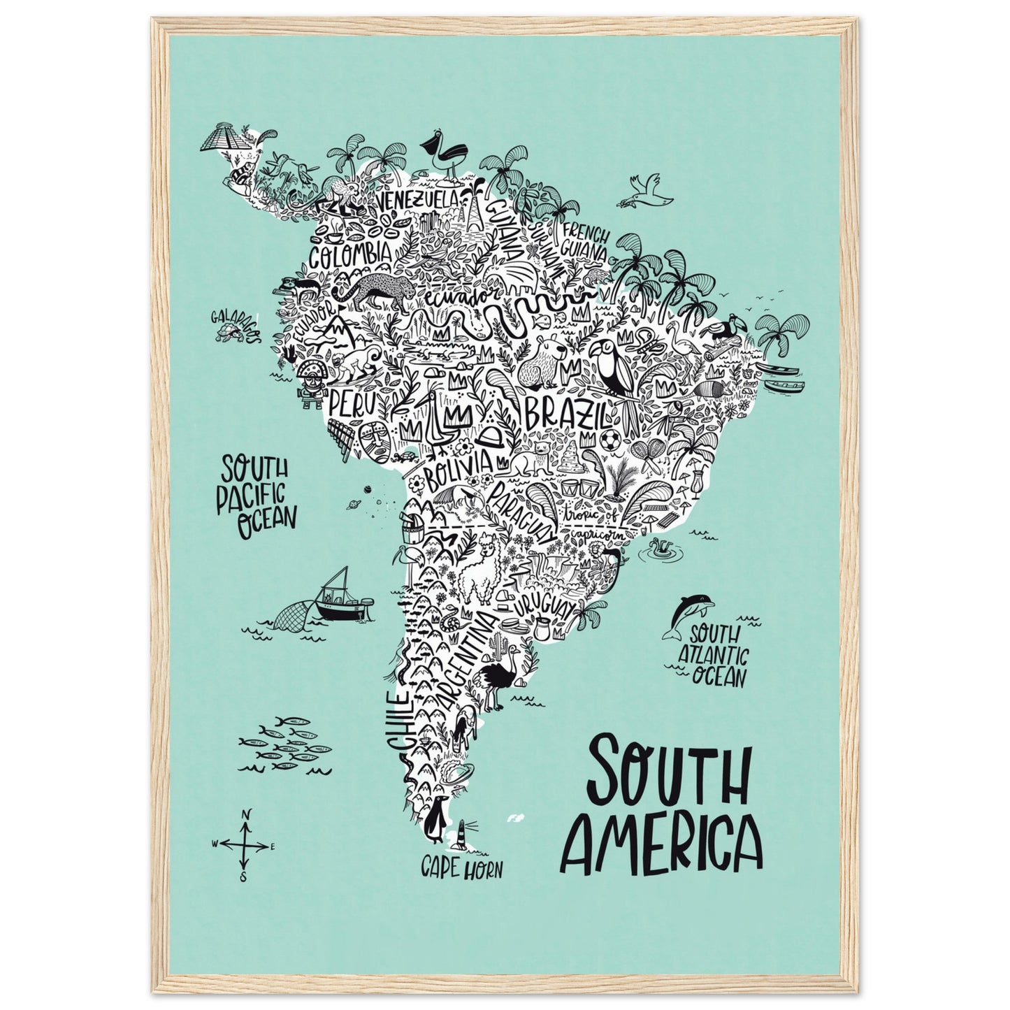 South America Continent Map