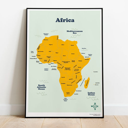Africa Map. Instant Download