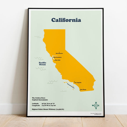 California Map. Instant Download