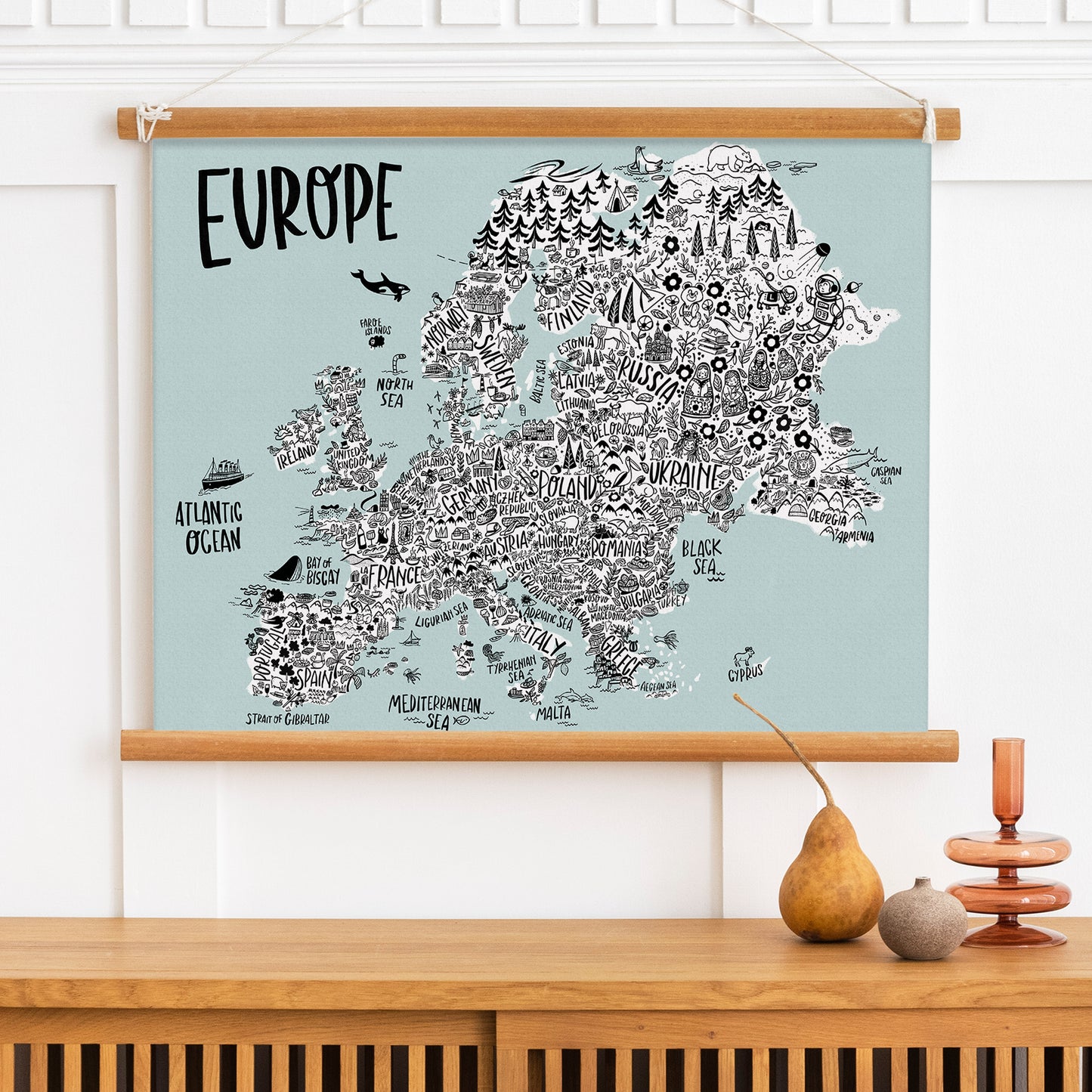 Mapa continental de Europa