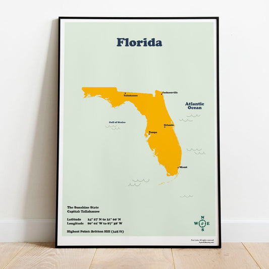 Florida Map. Instant Download