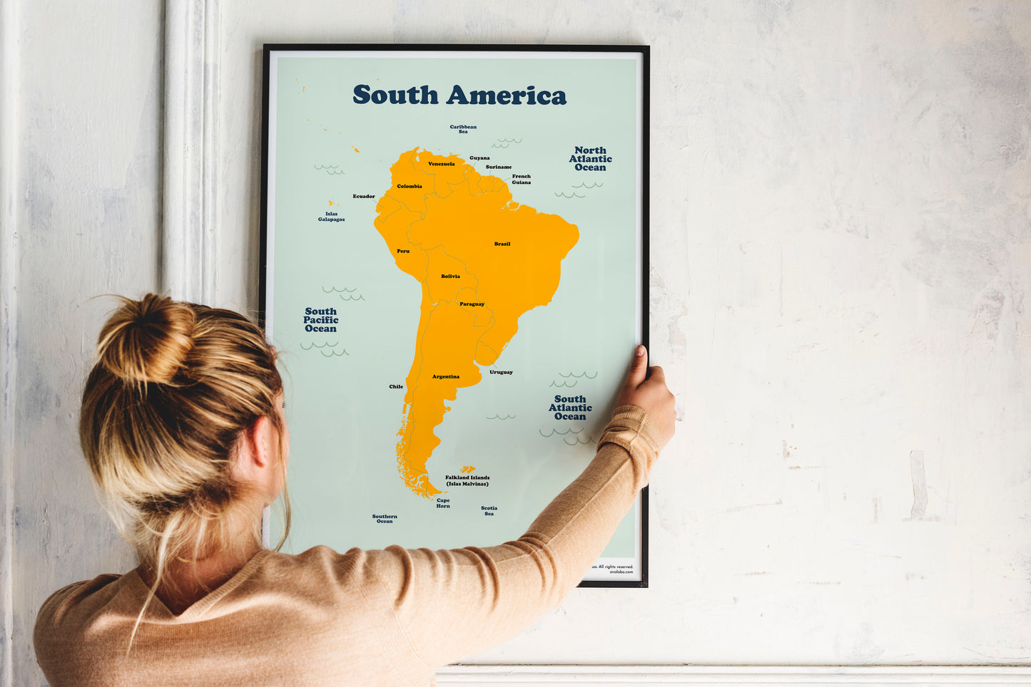 South America Map. Instant Download