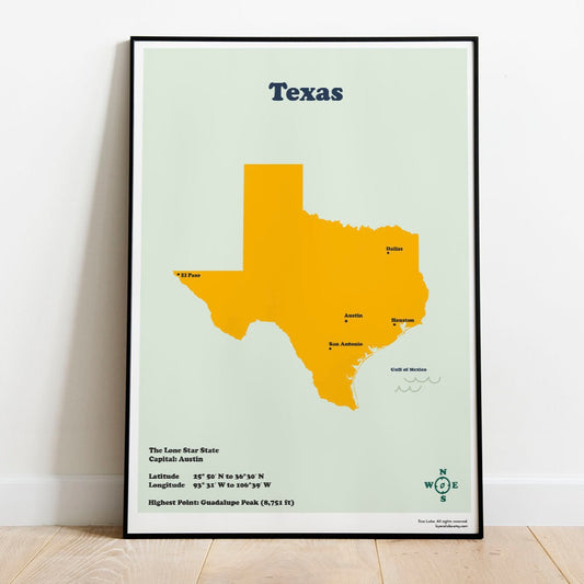 Texas Map. Instant Download