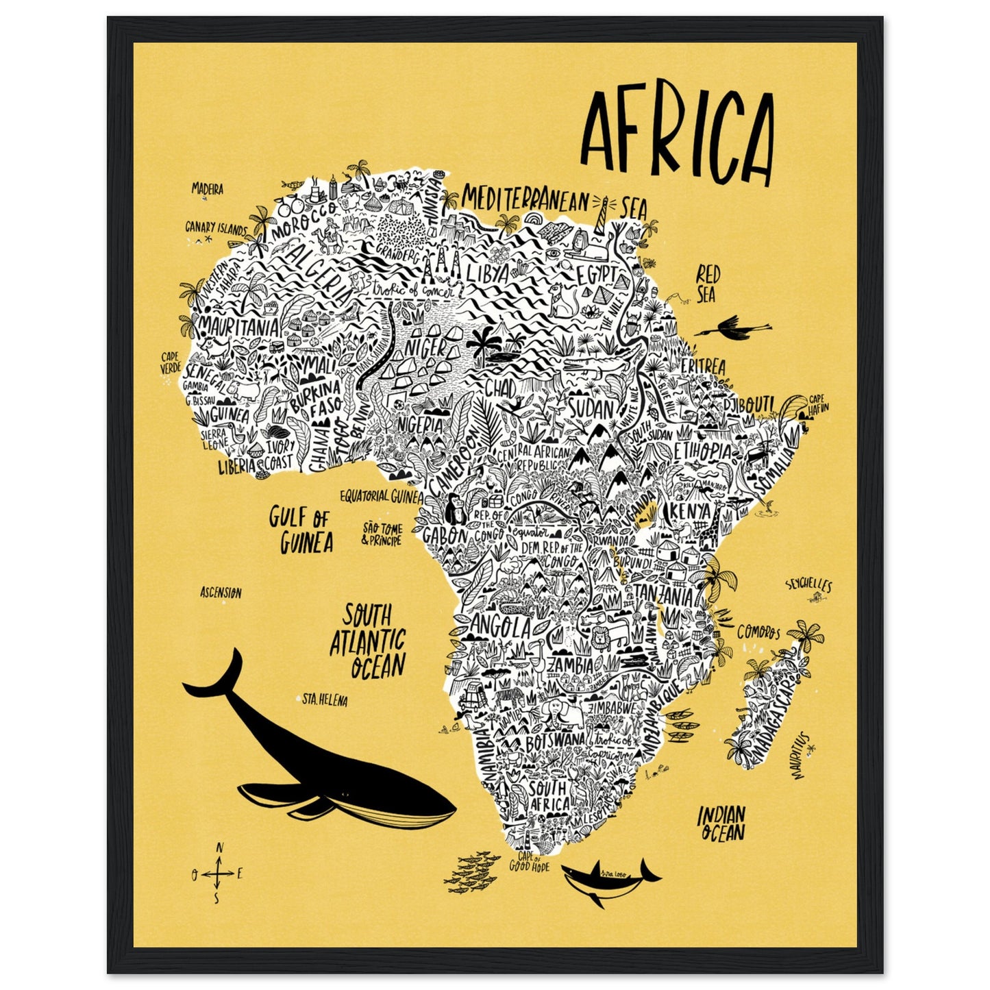 Mapa continental de África