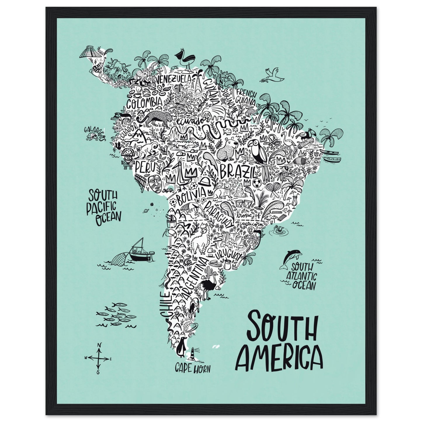 South America Continent Map