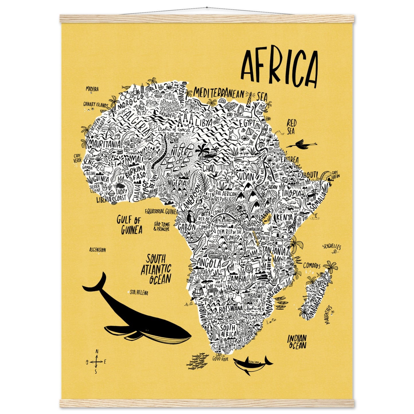 Mapa continental de África